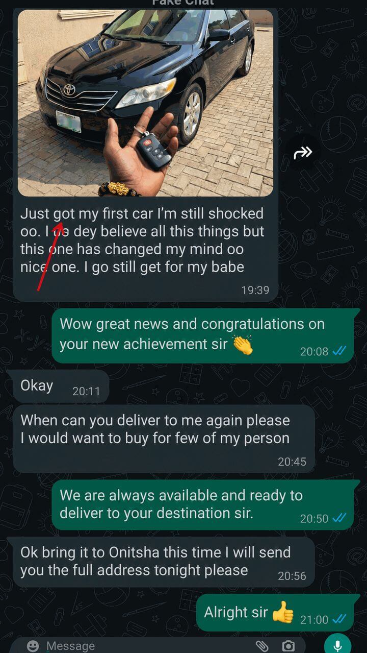 Customer testimony, bought a car